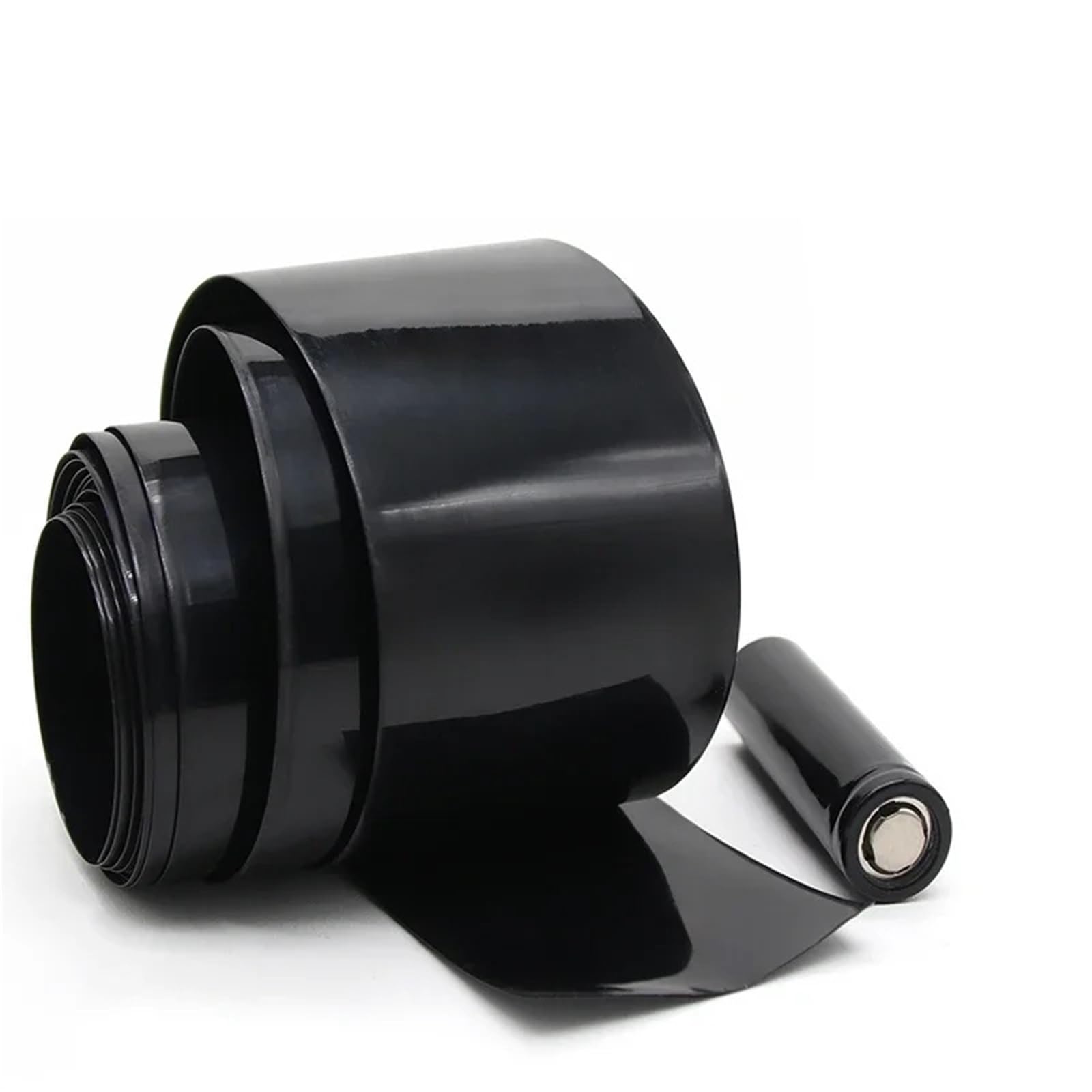 Tubo termorretráctil de PVC negro for batería, con aislamiento plano de 200 a 500 mm de ancho.(Width 235mm Dia150mm,5 meters)