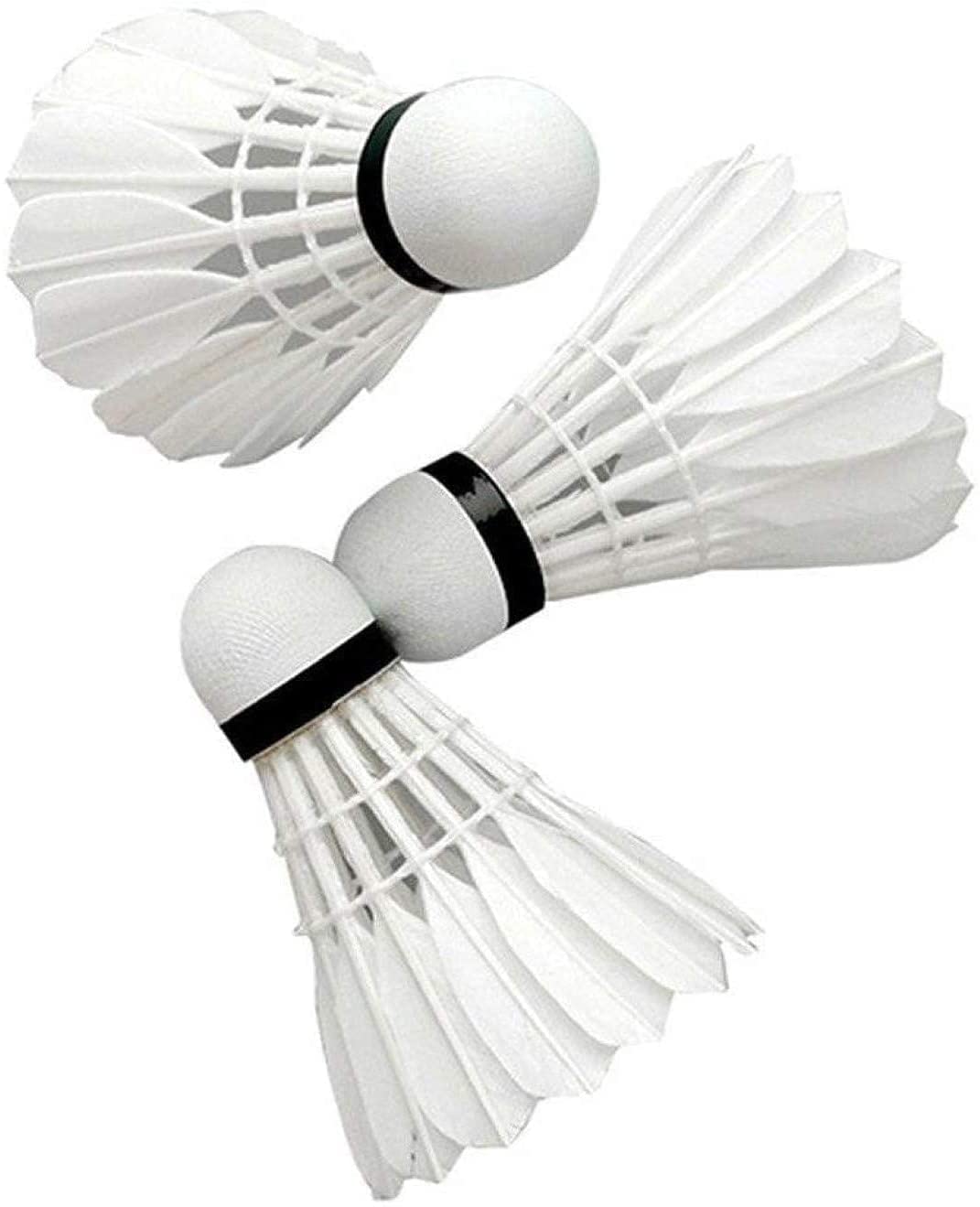 Shuttlecock White Feather Badminton Shuttle Cock - (Pack of 10) SS-picture-23