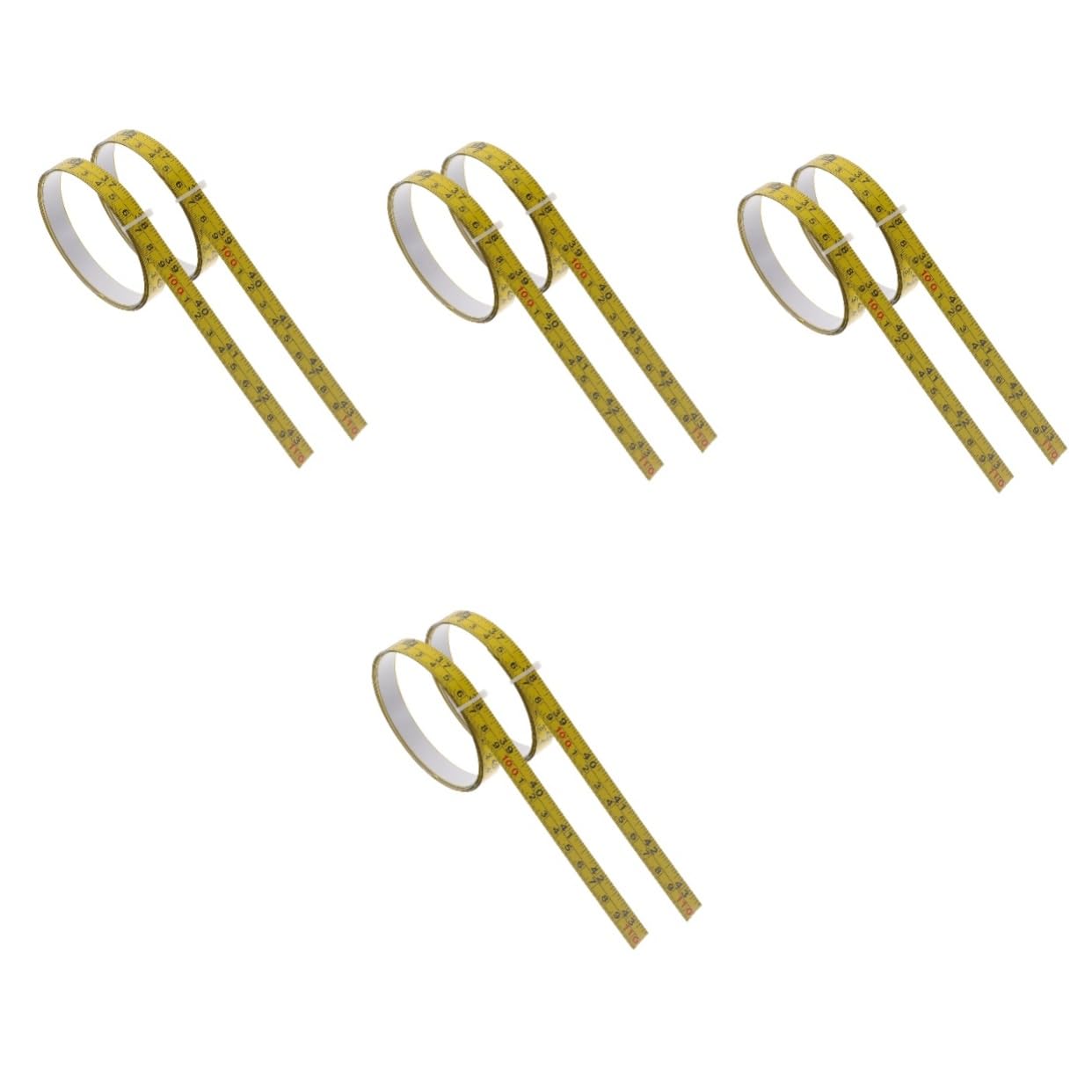 Hemobllo Lot De 4 Rubans À Mesurer Adhésifs De 1 M Pour Le Travail Du Bois Règle En Acier Robuste 2 Pièces X 4