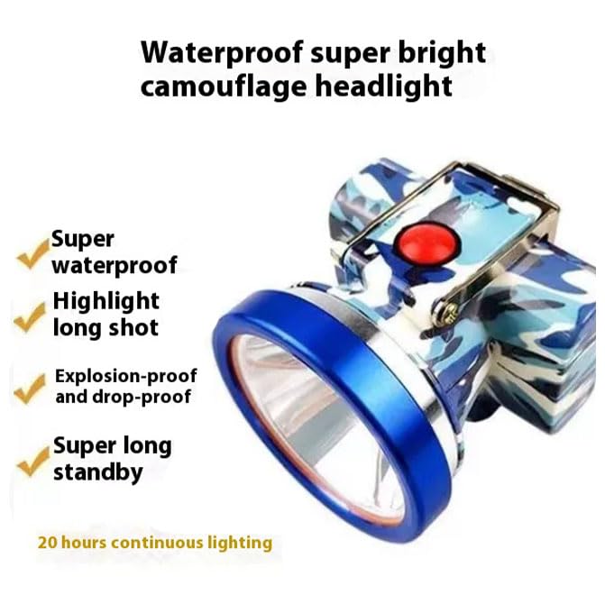 35W Super Bright LED Akumulatorowa Latarka Czołowa, Latarka Czołowa do Górnictwa, Kempingu, Pieszych Pieszych Wędkarstwa