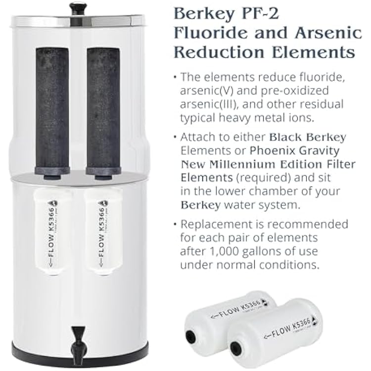 Berkey Light with 2 Black Filters and 2 Fluoride Filters