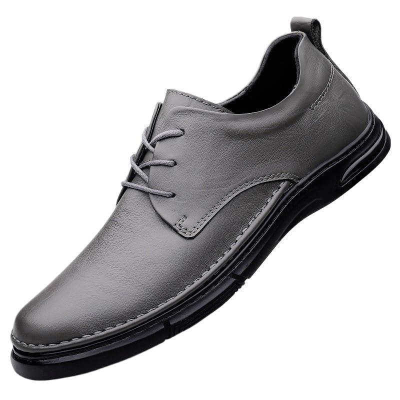 Dress Oxford Shoes for Men Men's Stitching Leather Lace-Up Oxford Shoes, Comfortable Anti-Slip Pointed Toe, Casual Business Party Formal Dress Shoes