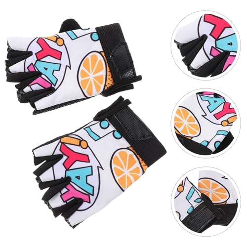 GALPADA 4 Pares Crianças Luvas De Ciclismo Meio Dedo Luvas De Bicicleta Antiderrapante Luvas Esporti