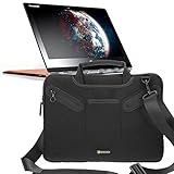 Evecase Portable Slim Neoprene Briefcase Messenger Sleeve Case Bag for Lenovo Yoga Series 13.3-inch Laptop/Ultrabook (w/ Handle and Carrying Strap) - Black
