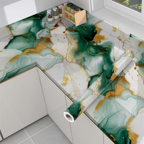 Image of Self-Adhesive Wallpaper & Wall Stickers, Green Gold