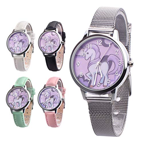Cartoon Unicorn Pattern Watch Relógio de pulso à prova d'água Relógio de quartzo Moda Cartoon Relóg