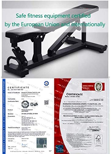 YZPTYD Foldable Weight Bench Commercial Weight Bench Adjustable Sit-up Fitness Equipment Home Fitness Equipment Sports Trainer Gym Quality Load 300kg,Colour:Black