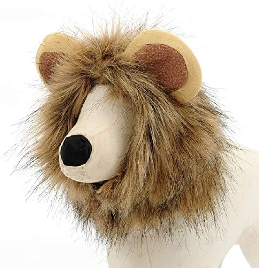 Amazon | Wakaka ライオン仮装 猛獣変身 リアル ペット 猫 犬 コスプレ