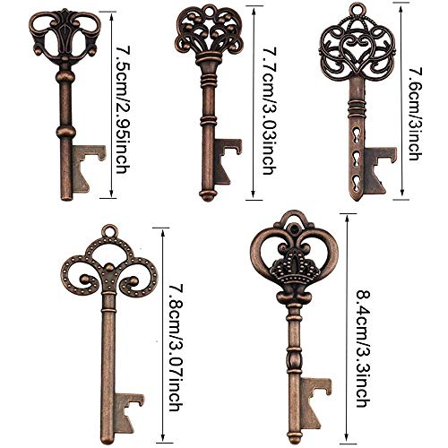 Sleutel-flesopener, 13 stuks, vintage flesopener, vintage retro sleutelvorm, flessenopener, sleutelhanger, party - Image 4