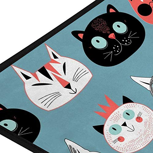 Alfombrillas de cocina acolchadas con diseños de gatos para un espacio alegre 6