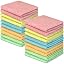 DecorRack 20 Pack 100% Cotton Washcloths - 12x12 Inch, Ultra Soft & Absorbent, Assorted Colors