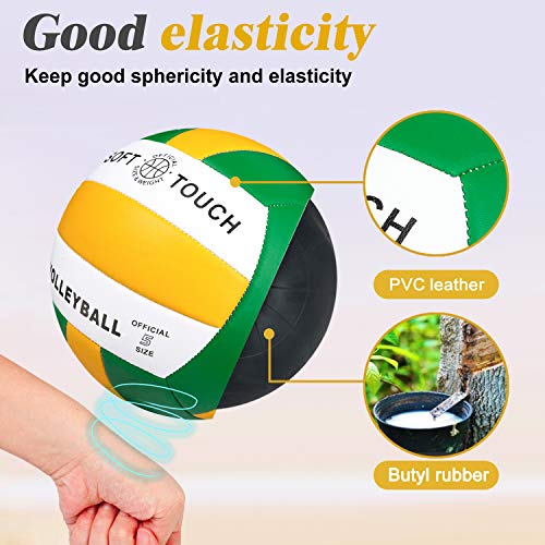 Wisdom Leaves Beach Volleyball Soft Touch Volleyball for Outdoor/Indoor Games Official Size 5 - Thumbnail 3