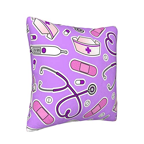 Housse de coussin infirmière violette 45x45 cm TOMPPY