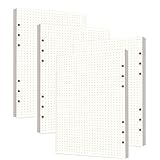 【Fácil de Rellenar y Quitar】Orificio estándar con papel de relleno con revestimiento de 6 orificios estándar internacional para portátiles A5, fácil de sacar y rellenar