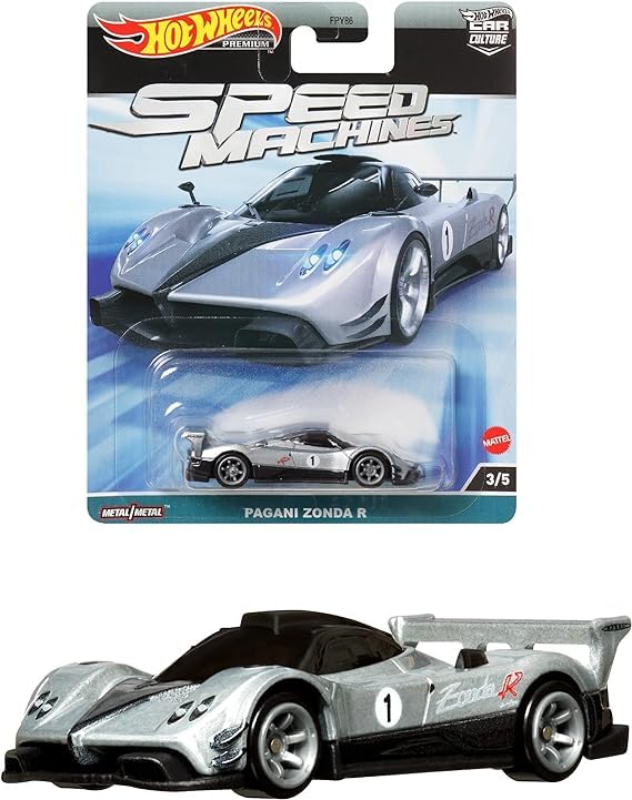 Image of Hot Wheels Premium Speed Machines Pagani Zonda R for 3 Years & Above by Small CLAP (Grey)