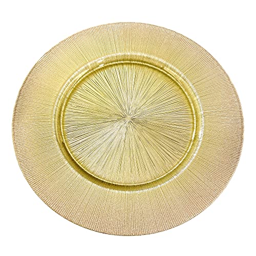 Plato de Carga Red Pomegranate Glitter Gold 13" miniatura 2