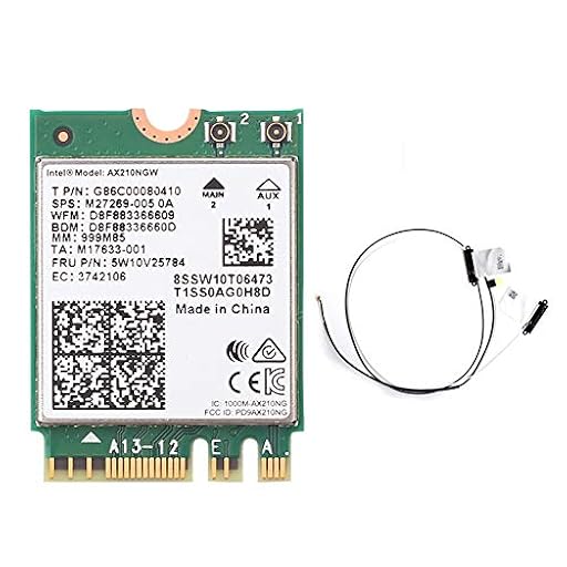 Wi-Fi 6E AX210 802.11ax Tarjeta WiFi Tri-Band 2400Mbps 5G/6G Módulo inalámbrico MU-MIMO con Intel AX210NGW, Bluetooth 5.3, adaptador WiFi interno compatible con Win 10/11 64bit | Ya disponible en tu tienda friki favorita! En mundofriki.es!