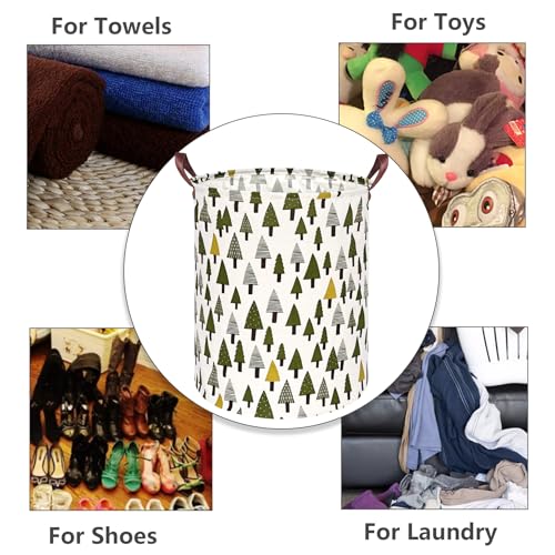 Image of MAIZMZ Girls Storage Basket Laundry Hamper Gifts Organizer Bins Toy Box Laundry Basket Large Canvas Collapsible Chest for Home /Dorm /Kitchen /Pet /Office /Closet /Shelf /