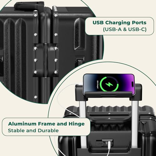 B waygga 20 Inch Charging Luggage