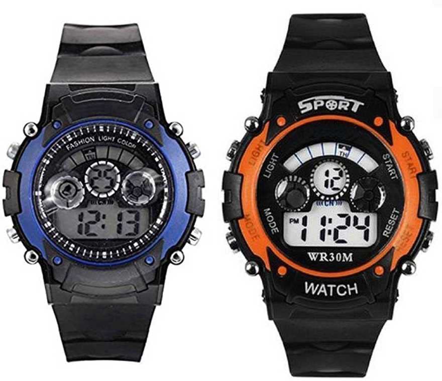 Combo of Blue and Orange 7 Light Digital Watch for Kids (B09TFZZ1T8) Amazon Price History, Amazon Price Tracker