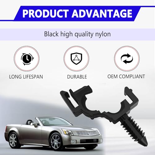 Dunviku 20-Pack Wire Loom Retainer Clips Compatible with Chevy Beretta Camaro Cavalier Oldsmobile Aurora Cutlass Pontiac Firebird Replace 12040984 Universal Cable Routing Fasteners
