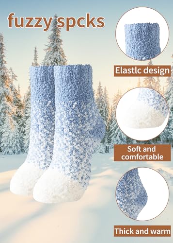 Warm & Cozy Gifts for Women - Fluffy Fuzzy Socks, Plush Sleeping Slipper Socks - Soft Warm Fabric,Comfortable Winter Socks for Women, Perfect Stocking Stuffers & Christmas Gifts
