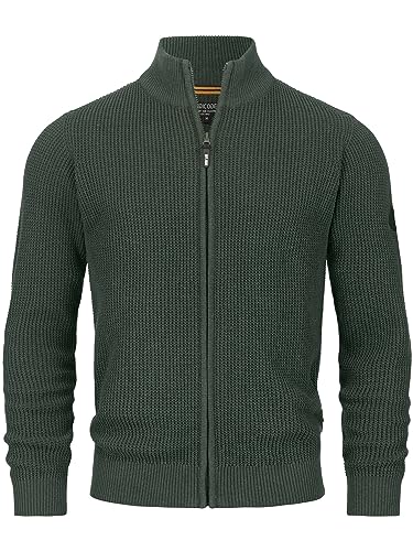 Cárdigan Indicode Hombres INLayton chaqueta cremallera con cuello alto acanalado