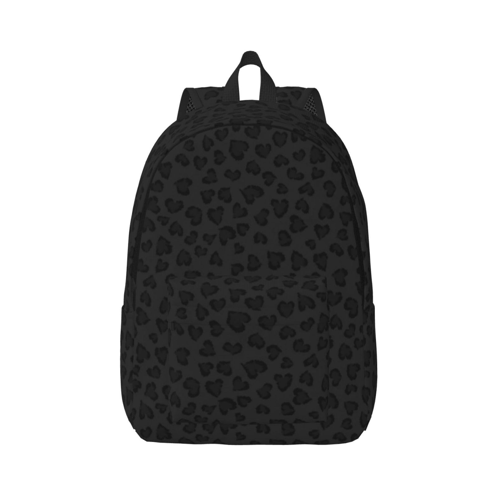 AUGUSTRUSH Leopard Pattern canvas backpack 17 Inch Laptop Backpack for Travel Business Work School Bags for Boys Girls Rucksack Lightweight Schoolbag for Teenagers