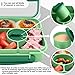 Amathley Bento Box Adult Lunch Box Kids,Lunch Containers for Adults/Kids/Toddler,5 Compartments Bento Lunch Box with Sauce Vontainers,Microwave & Dishwasher & Freezer Safe,BPA-Free(Green)