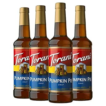 Torani Pumpkin Pie Flavored Drink Syrup, 25.4 fl oz, 4 Pack