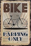 Panneau décoratif en aluminium pour parking de vélo - Plaque décorative en aluminium Dibond, résistant aux intempéries - 30 x 20 cm (art déco)