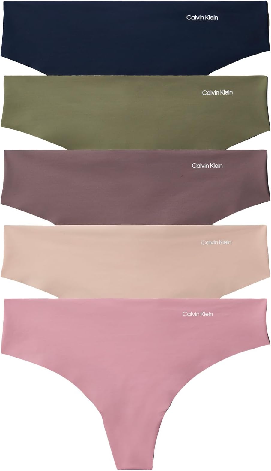 Calvin Klein Women's Invisibles Seamless Thong Panties (5 Pack)