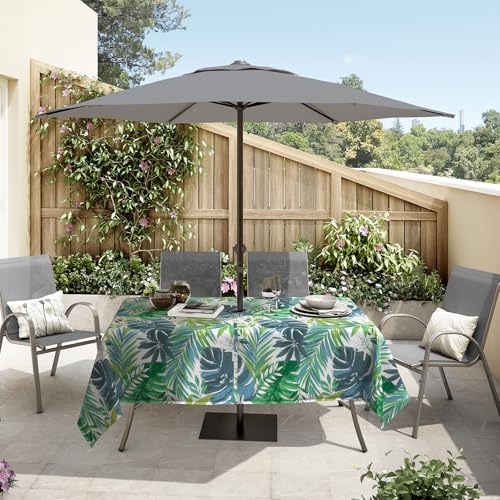 TWLEAR Outdoor Tablecloth 60x84 inch, Rectangle Table Cloth with Umbrella Hole and Zipper, Patio Table Covers for Spring, Summer, Party, Backyard, Picnic, BBQs, Islamorada Blue Green by TWLEAR - Image 7