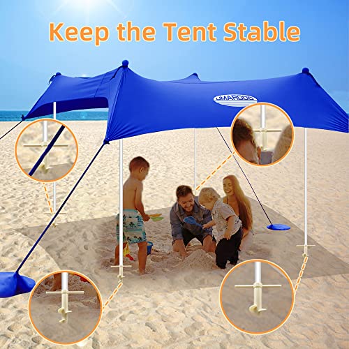 UMARDOO Beach Tent Sand Anchor, Poste de Soporte para Carpa, Estacas para Tienda, Anclajes para Suelo, Estacas para Lonas y Camping (4 Piezas) miniatura 5
