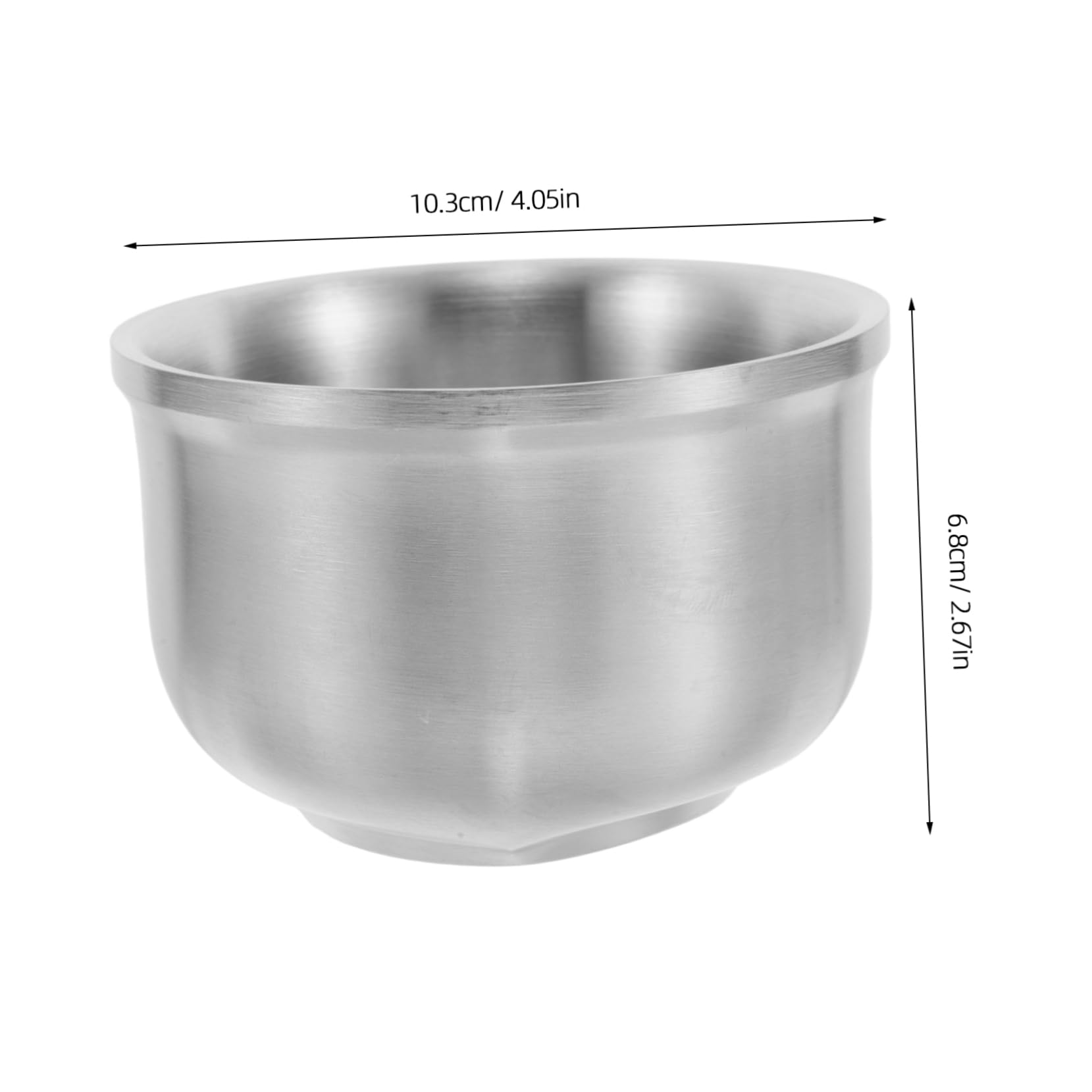 BESTYASH Stainless Steel Shaving Bowl for Men Durable Stainless Steel Shaving Cup Versatile Lathering Dish for Home and Barber Use Easy to Clean Grooming Tool