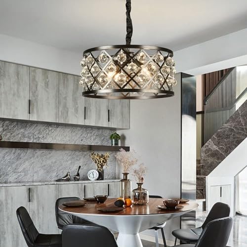 Lustre industriel îlot de cuisine suspension rustique métal noir E14
