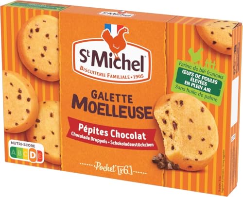 St Michel - Galette Moelleuse aux Pépites de Chocolat - Format Pocket - Le paquet de 180g