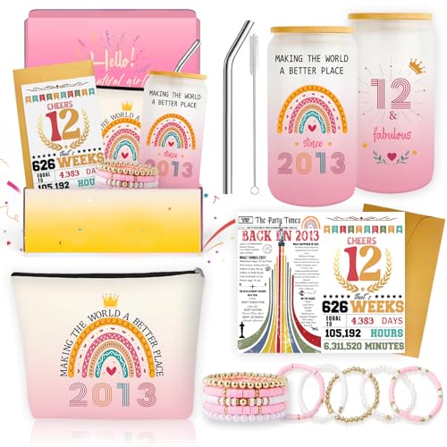 Unique 12 Year Old Girl Birthday Gifts for 12 Year Olds Girls Set Ideas, Happy 12th Birthday Decorations Cool Stuff for Aged 12 Years Birthdays Present for Teen Girl Sister Daughter Niece