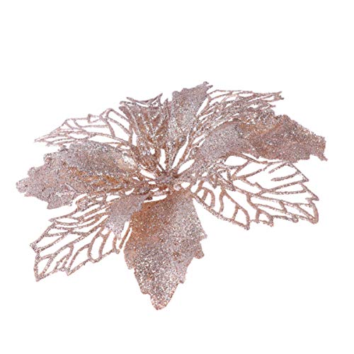 Ornements de Nouvel an en fleurs de Poinsettia pour sublimer vos paquets cadeaux