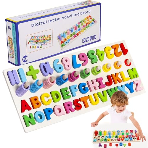 Image of Kidology Digital Letter Matching Board Puzzle - Educational Alphabet & Number Learning Toy for Kids Age 1+ Years | Montessori Word Recognition & Cognitive Development Game | Unique Gifting Idea