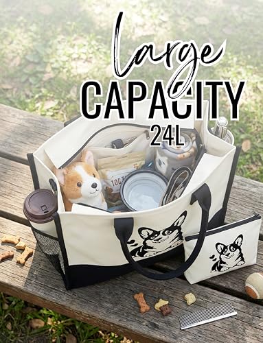 Bolso Tote Corgi para Mujer con Cierre y Correa miniatura 5