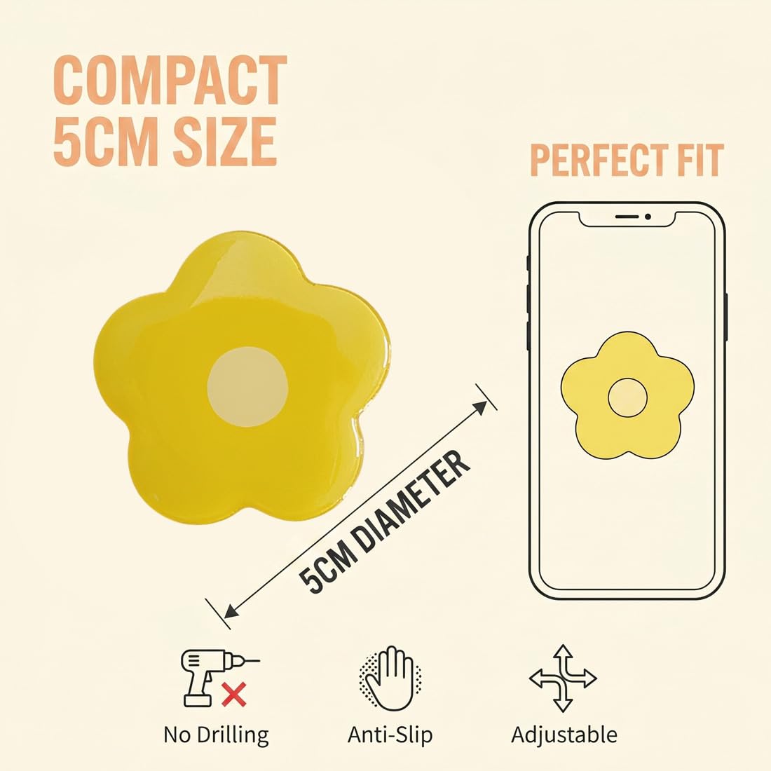LONZIKP 2 Supporti Per Dito In Gomma Per Smartphone – Adesivo Riposizionabile, Presa Ergonomica, Compatibile Con Cover, Nero