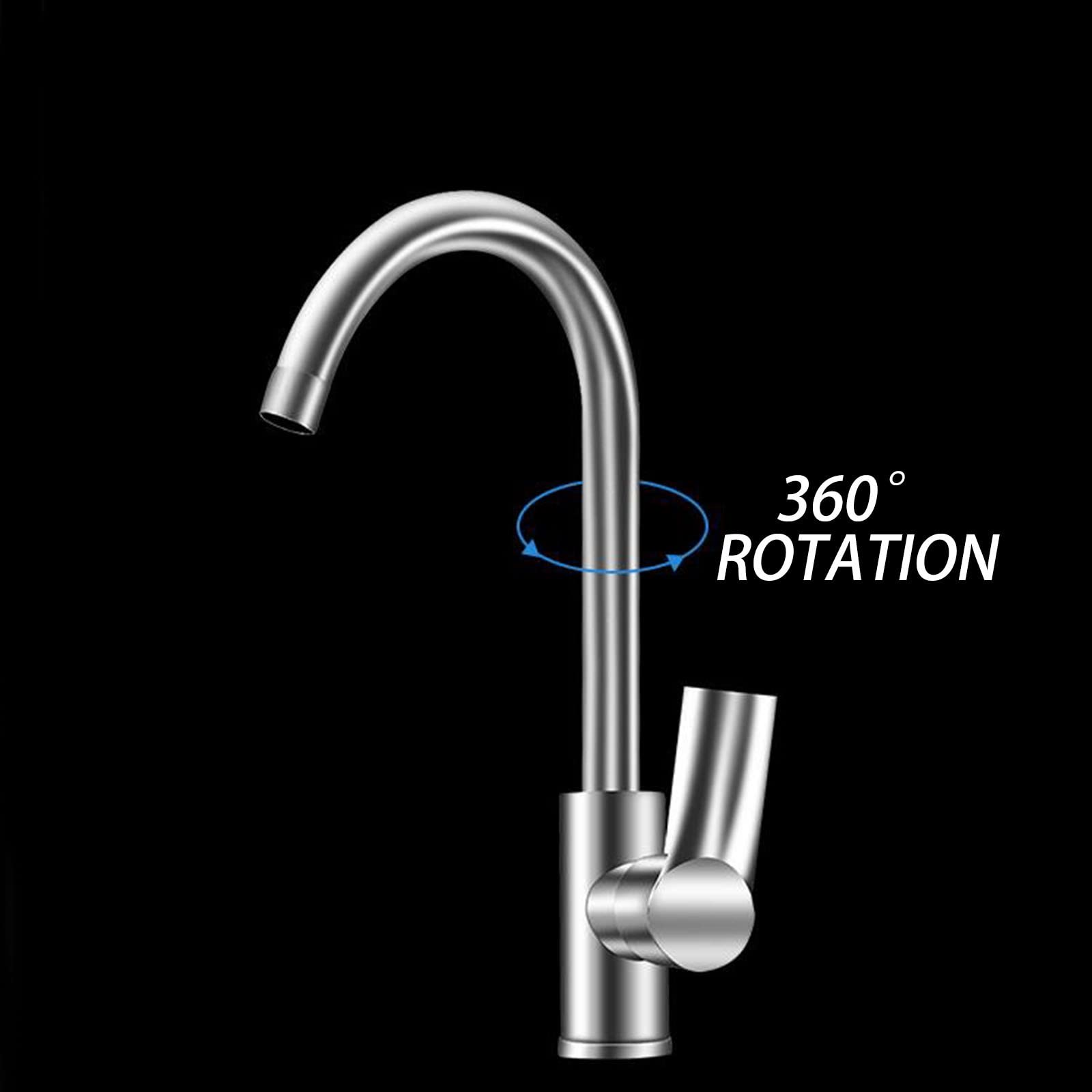 Lavello multiuso in acciaio inox con rubinetto, lavabo autoportante per esterni per giardino, uso commerciale, 1 scomparto con gocciolatoio, perfetto per piccoli ristoranti