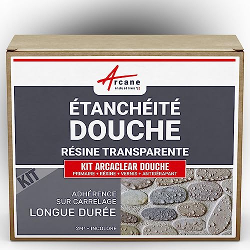 Arcane Industries Transparent Waterproofing Kit for Bathroom or Shower with Tiles - 2 m² - 2