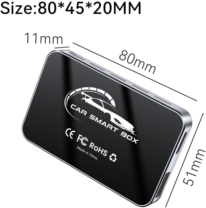 Wireless Adapter for Apple CarPlay and Android Auto | Ideal for Daily Commutes and Road Trips, Quad Core Smart Box with Android 12