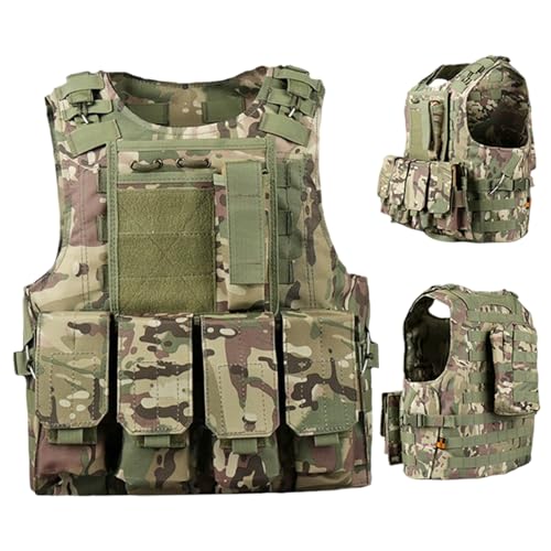 Gilet airsoft multifonctionnel Molle réglable pour porte-plaque - 3
