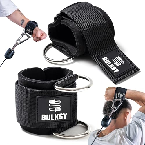Handgelenk Bandagen Gym für Seilzüge - Wrist Cuffs Gym - Loop Straps - Handschlaufen Gym - Wrist Wraps - Handgelenkschlaufen Gym - Seitheben Schlaufe Handgelenk - Wrist Straps Fitness Zubehör Männer