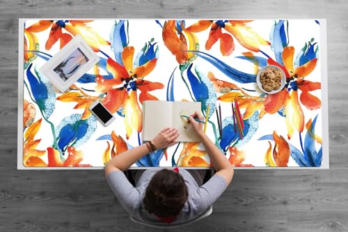 Protection de surfaces vinyle PVC 120x60 cm avec tapis de bureau facile à nettoyer