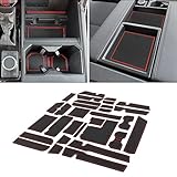 JDMCAR Liner Accessories Compatible with 2022 2023 2024 2025 Toyota Tundra, Custom Non-Slip Anti Dust Cup Holder and Door Pocket Inserts Kit - 30 PC Set