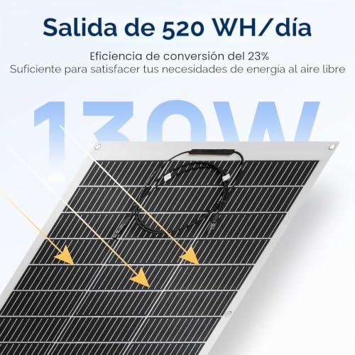 Panel solar flexible 130W para evitar baterías descargadas en autocaravanas y barcos 3